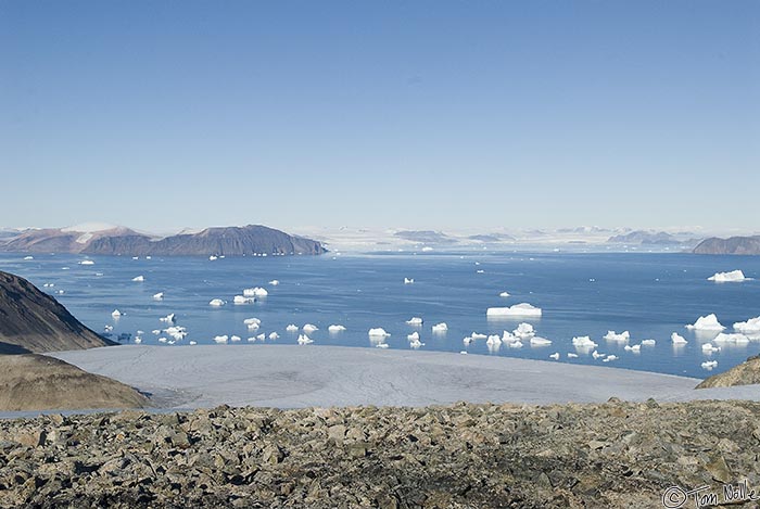 ArcticQ_20080829_144520_810_20.jpg - Looking away from the ship toward the bay that's the source of the icebergs.  Cape York, Nunavut, Canada.