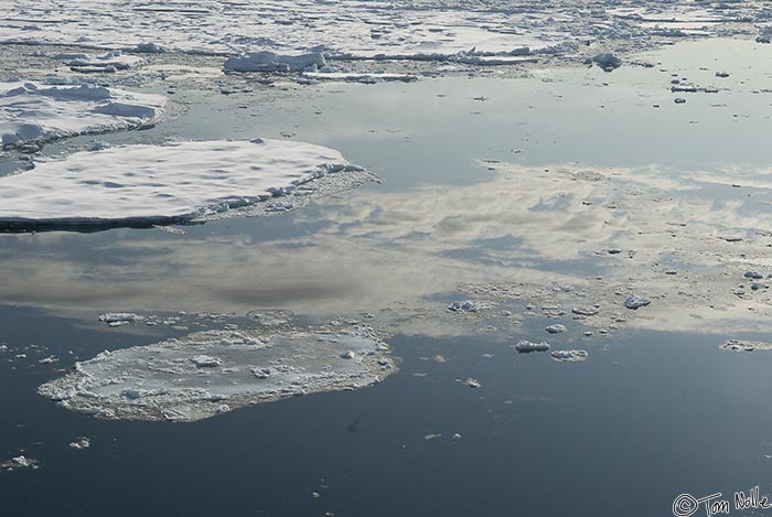 ArcticQ_20080902_133442_659_20.jpg - Clouds are reflected in the still water near some pack ice, seemingly a part of the ice structure.  Kennedy Channel between Ellesmere Island and northwest Greenland.