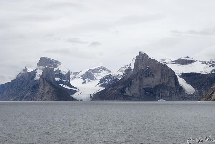 ArcticQ_20080906_095036_248_20.jpg - A lovely combination of clouds, cliffs, glaciers, and the water of Sam Ford Fjord Baffin Island, Nunavut, Canada.