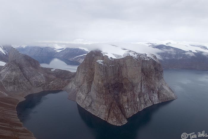 ArcticQ_20080906_112416_422_20.jpg - An enormous rock bastion juts from Sam Ford Fjord, Baffin Island, Nunavut, Canada.