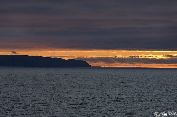 ArcticQ_20080909_184356_845_2X.jpg - The sun sets on our last day at sea.  Nearing Baffin Island, Canada.